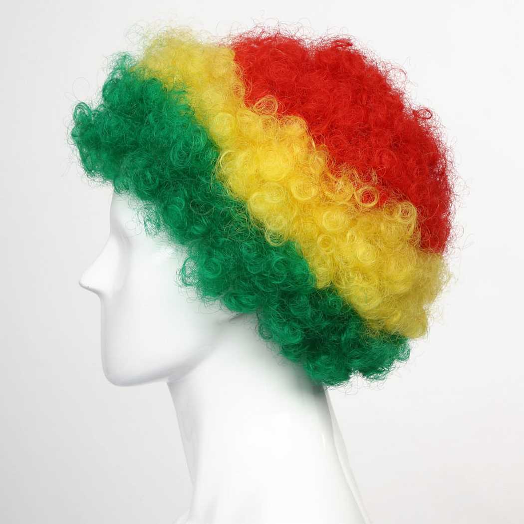 flagwigs, football wigs, fan wigs, afro wigs, mullet wigs, bob wigs, euro wigs,  premier league wigs,Ghana Afro Wig 