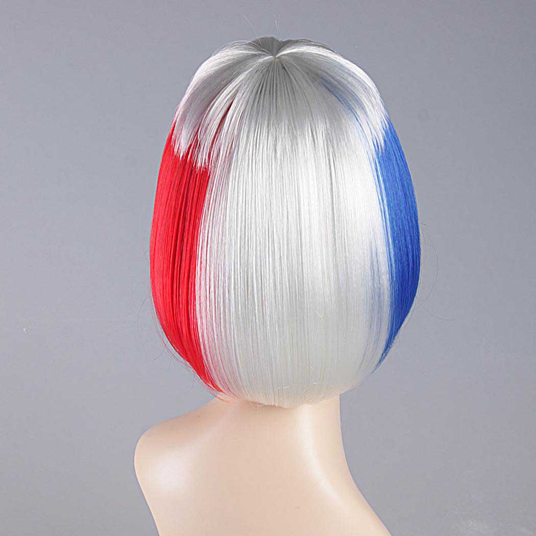 flagwigs, football wigs, fan wigs, afro wigs, mullet wigs, bob wigs, euro wigs,  premier league wigs,France Bob Wig 