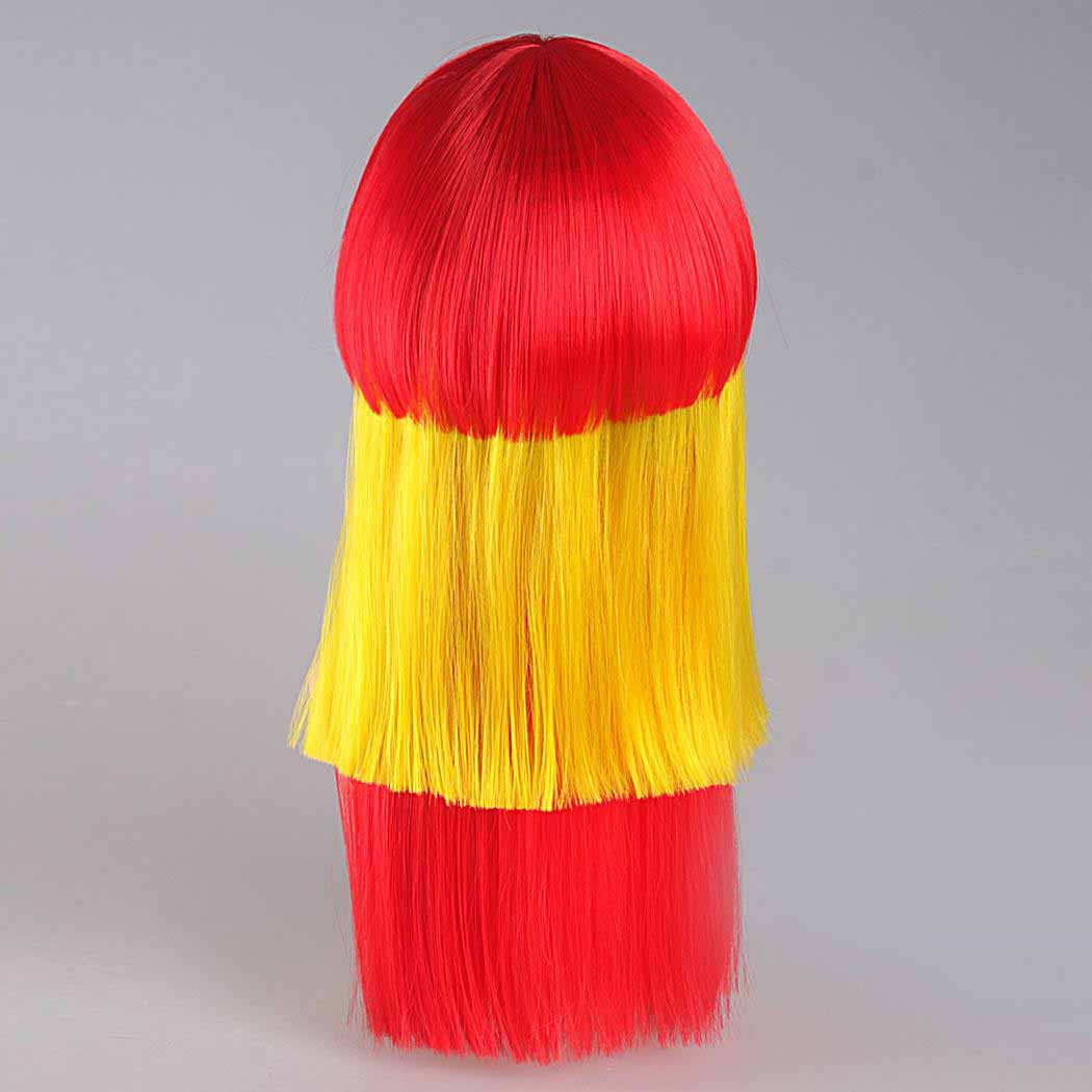flagwigs, football wigs, fan wigs, afro wigs, mullet wigs, bob wigs, euro wigs,  premier league wigs,Spain Long Wig 