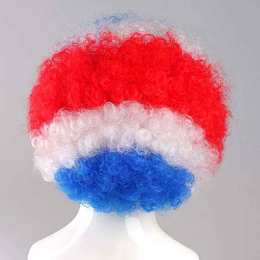 flagwigs, football wigs, fan wigs, afro wigs, mullet wigs, bob wigs, euro wigs,  premier league wigs,Costa Rica Afro Wig