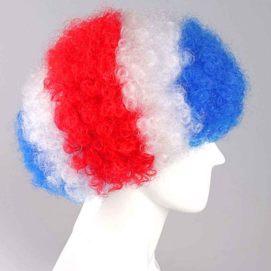 flagwigs, football wigs, fan wigs, afro wigs, mullet wigs, bob wigs, euro wigs,  premier league wigs,Costa Rica Afro Wig