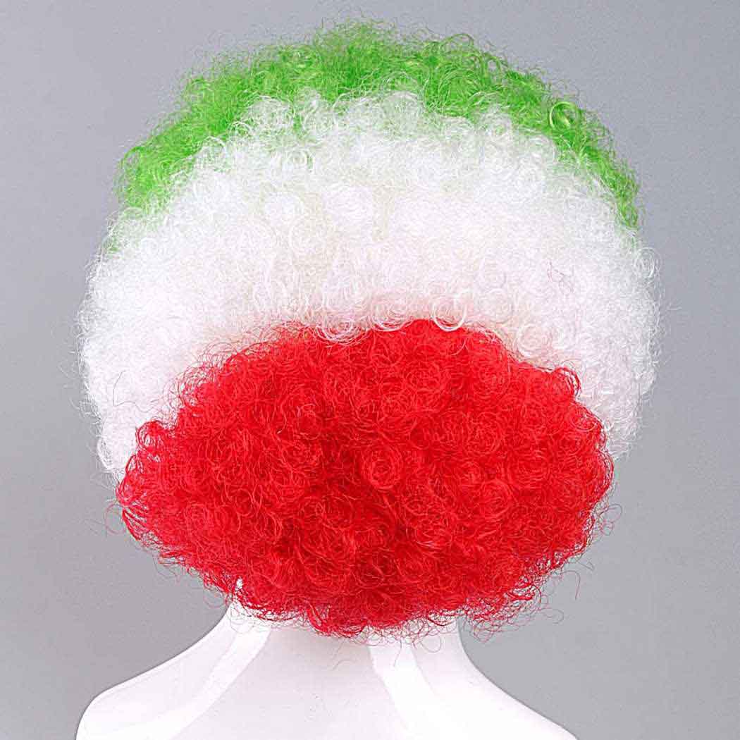 flagwigs, football wigs, fan wigs, afro wigs, mullet wigs, bob wigs, euro wigs,  premier league wigs,Iran Afro Wig