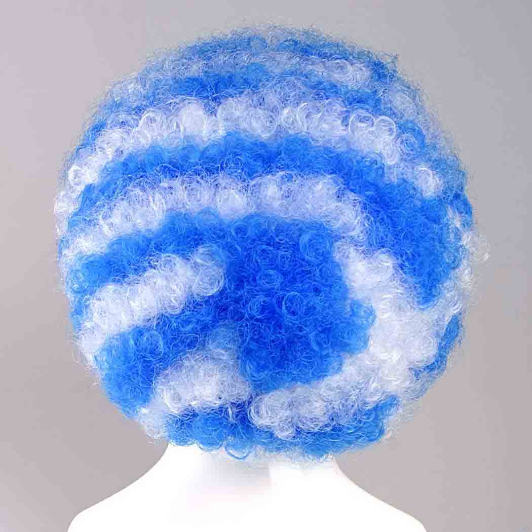 flagwigs, football wigs, fan wigs, afro wigs, mullet wigs, bob wigs, euro wigs,  premier league wigs,Greece Afro Wig