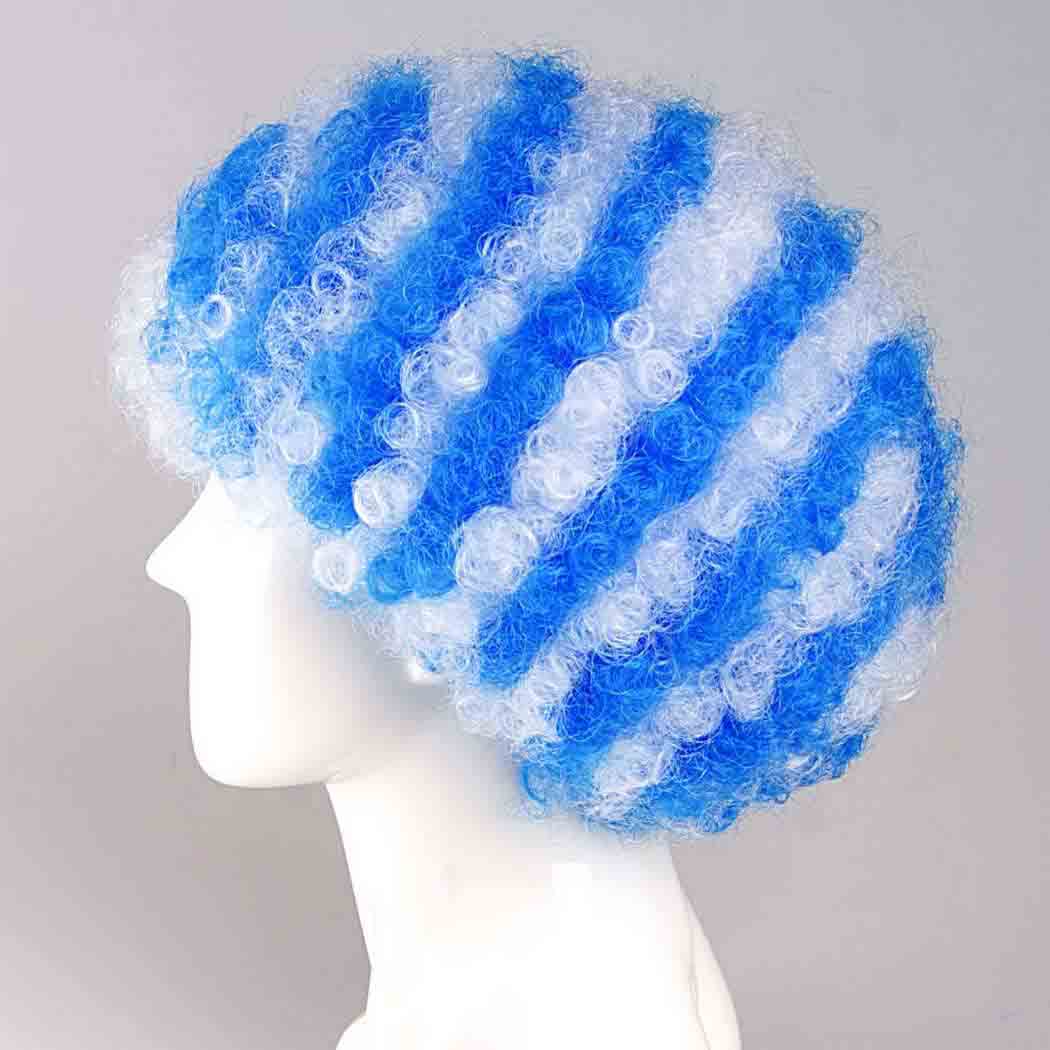 flagwigs, football wigs, fan wigs, afro wigs, mullet wigs, bob wigs, euro wigs,  premier league wigs,Greece Afro Wig