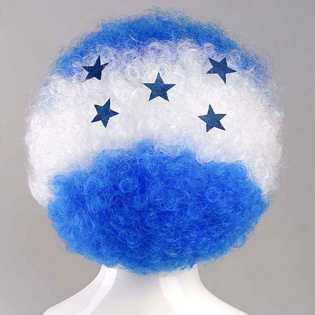 flagwigs, football wigs, fan wigs, afro wigs, mullet wigs, bob wigs, euro wigs,  premier league wigs,Honduras Afro Wig