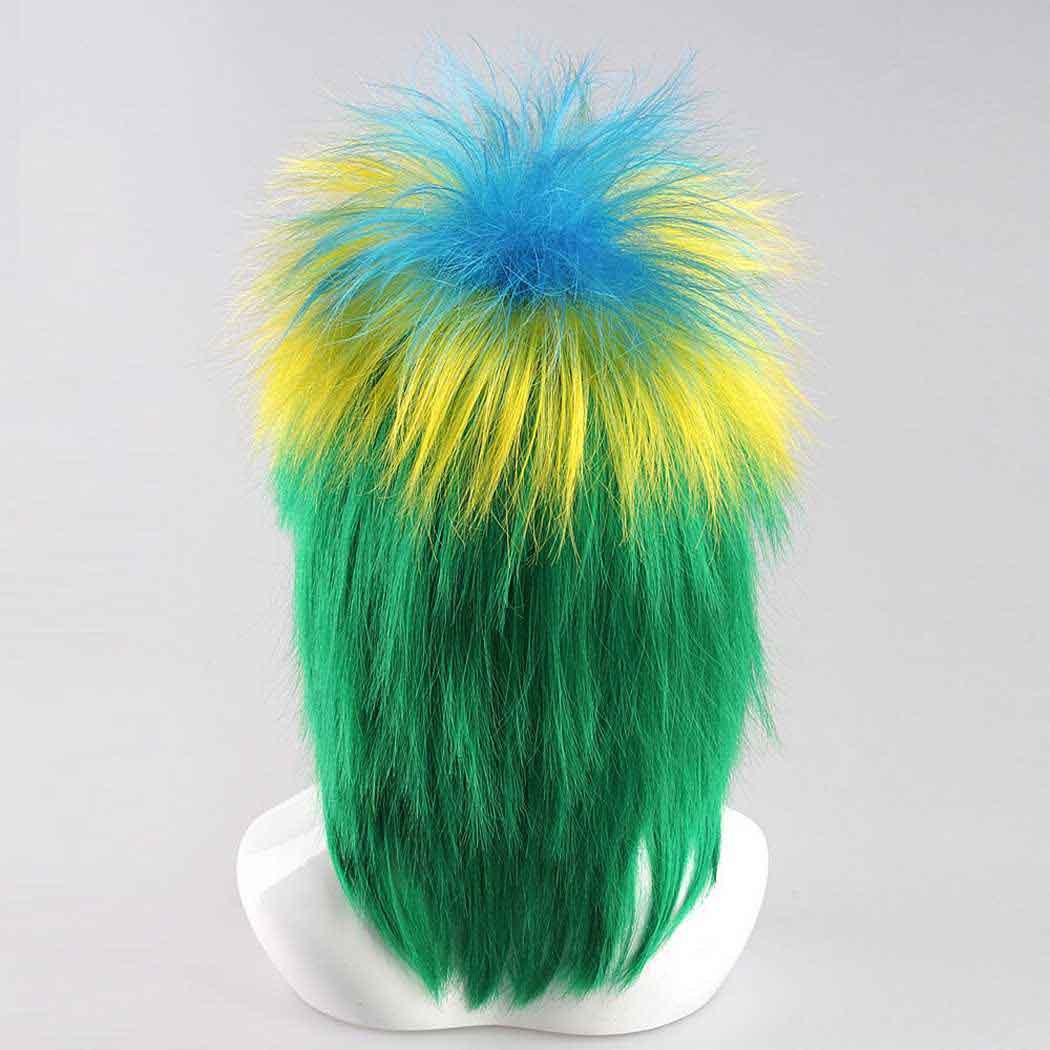 flagwigs, football wigs, fan wigs, afro wigs, mullet wigs, bob wigs, euro wigs,  premier league wigs,Brazil Mullet Wig