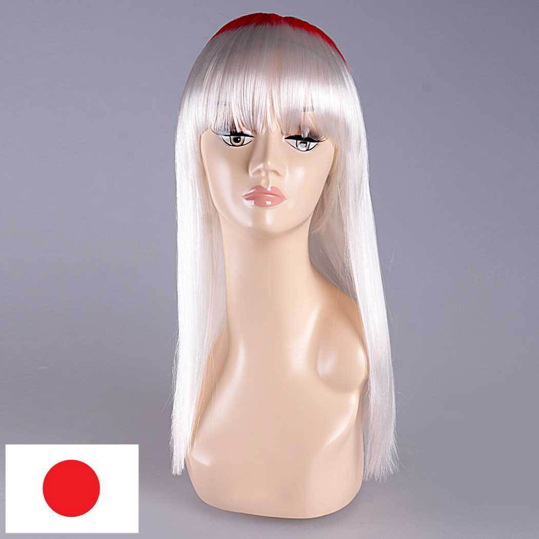 flagwigs, football wigs, fan wigs, afro wigs, mullet wigs, bob wigs, euro wigs,  premier league wigs,Japan Long Wig 