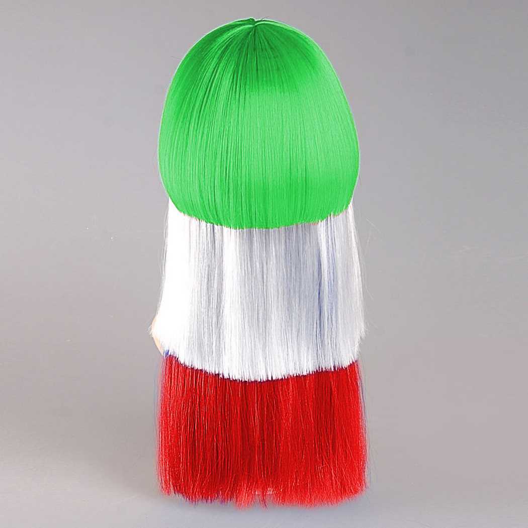 flagwigs, football wigs, fan wigs, afro wigs, mullet wigs, bob wigs, euro wigs,  premier league wigs,Iran Long Wig