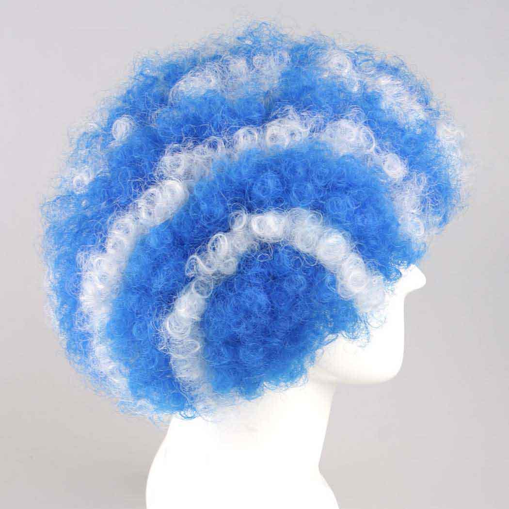 flagwigs, football wigs, fan wigs, afro wigs, mullet wigs, bob wigs, euro wigs,  premier league wigs,West Bromwich Albion Afro Wig