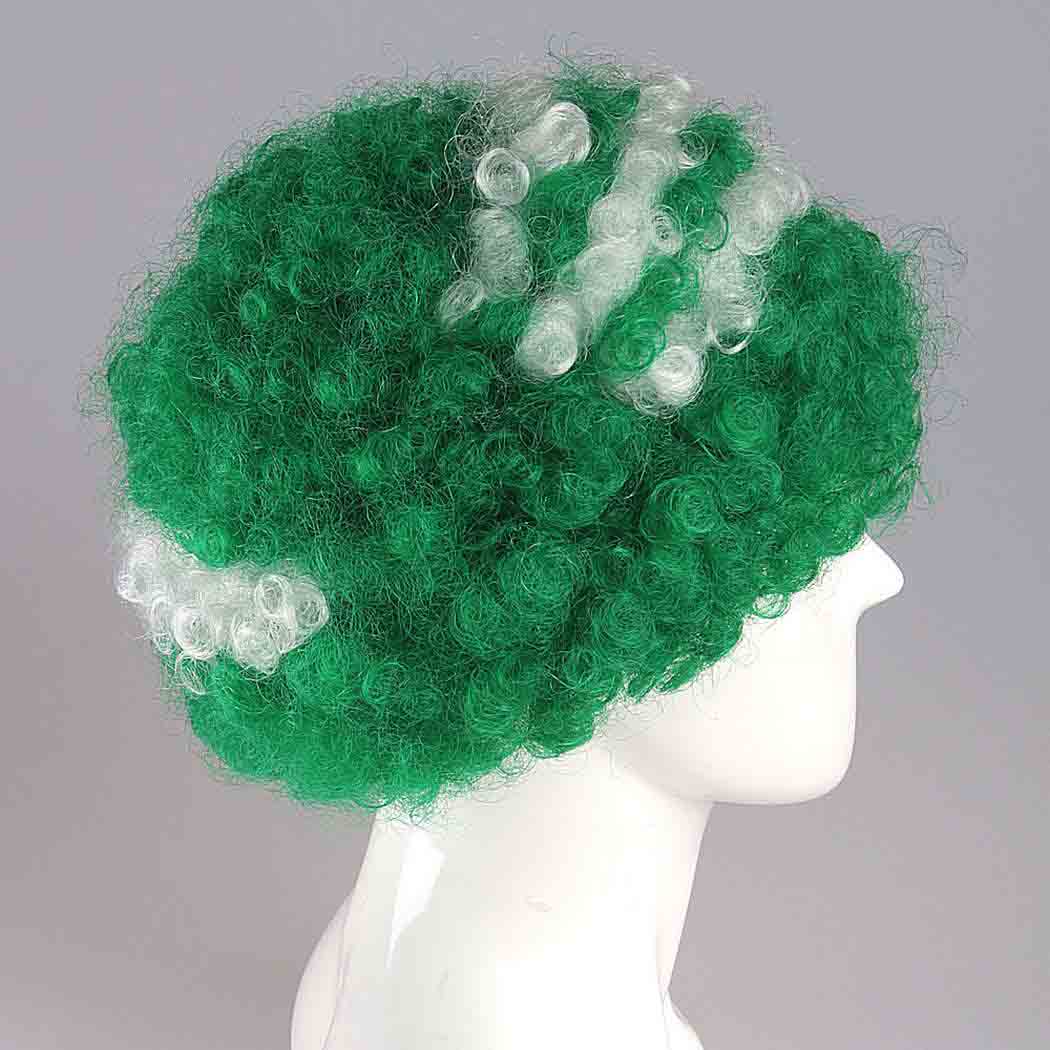 flagwigs, football wigs, fan wigs, afro wigs, mullet wigs, bob wigs, euro wigs,  premier league wigs,Saudi Arabia Afro Wig