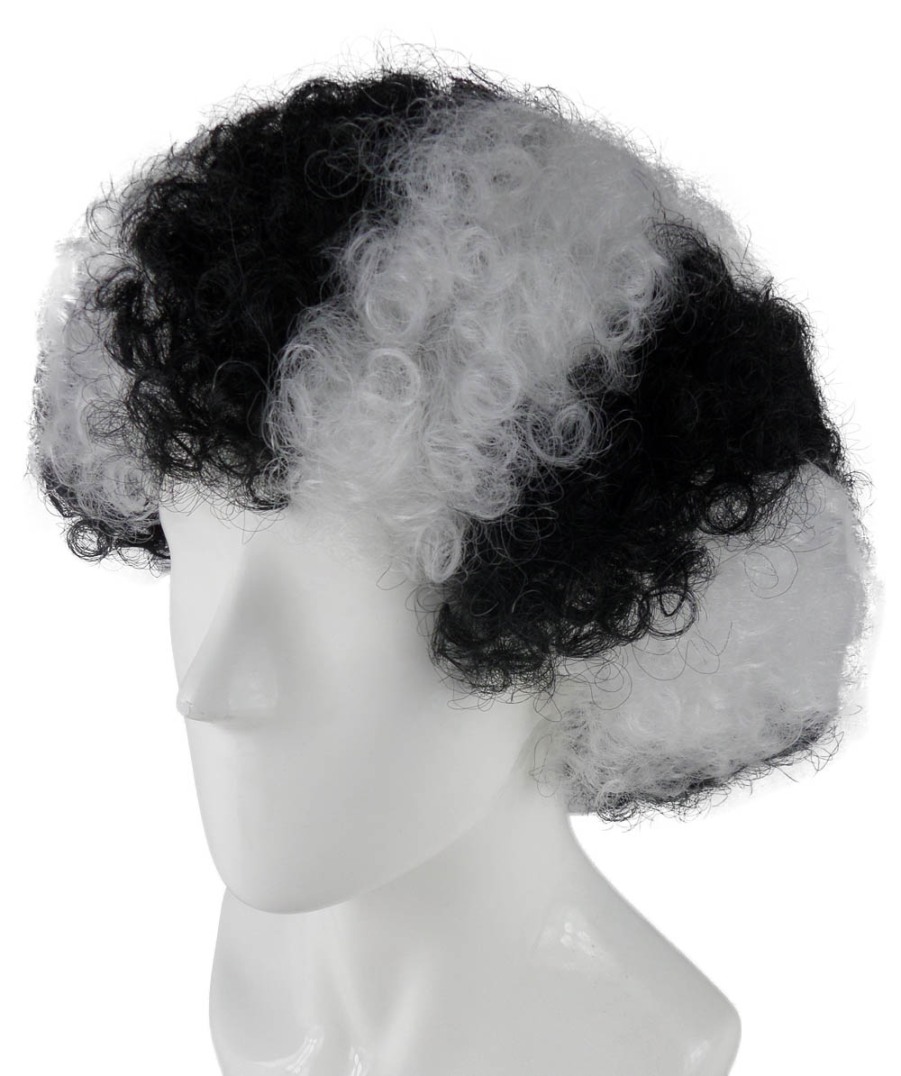 flagwigs, football wigs, fan wigs, afro wigs, mullet wigs, bob wigs, euro wigs,  premier league wigs,Juventus Afro Wig