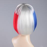 flagwigs, football wigs, fan wigs, afro wigs, mullet wigs, bob wigs, euro wigs,  premier league wigs,France Bob Wig 