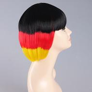 flagwigs, football wigs, fan wigs, afro wigs, mullet wigs, bob wigs, euro wigs,  premier league wigs,Germany Bob Wig 