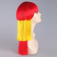 flagwigs, football wigs, fan wigs, afro wigs, mullet wigs, bob wigs, euro wigs,  premier league wigs,Spain Long Wig 
