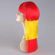 flagwigs, football wigs, fan wigs, afro wigs, mullet wigs, bob wigs, euro wigs,  premier league wigs,Spain Long Wig 