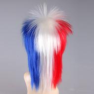 flagwigs, football wigs, fan wigs, afro wigs, mullet wigs, bob wigs, euro wigs,  premier league wigs,France Mullet Wig 