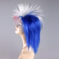 flagwigs, football wigs, fan wigs, afro wigs, mullet wigs, bob wigs, euro wigs,  premier league wigs,France Mullet Wig 