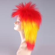 flagwigs, football wigs, fan wigs, afro wigs, mullet wigs, bob wigs, euro wigs,  premier league wigs,Spain Mullet Wig