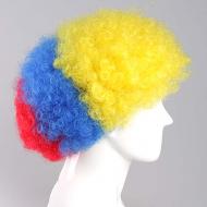 flagwigs, football wigs, fan wigs, afro wigs, mullet wigs, bob wigs, euro wigs,  premier league wigs,Colombia Afro Wig