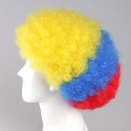 flagwigs, football wigs, fan wigs, afro wigs, mullet wigs, bob wigs, euro wigs,  premier league wigs,Colombia Afro Wig