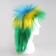 flagwigs, football wigs, fan wigs, afro wigs, mullet wigs, bob wigs, euro wigs,  premier league wigs,Brazil Mullet Wig